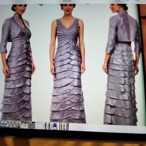 Adrianna Papell shutter gown with bolero